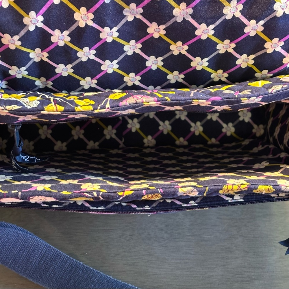 Vera Bradley Blue Purple Floral Quilted Women's Multi-purpose Bag - Picture 8 of 16
